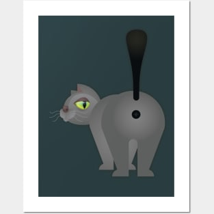 Punctuation Kitty is Happy To See You Posters and Art